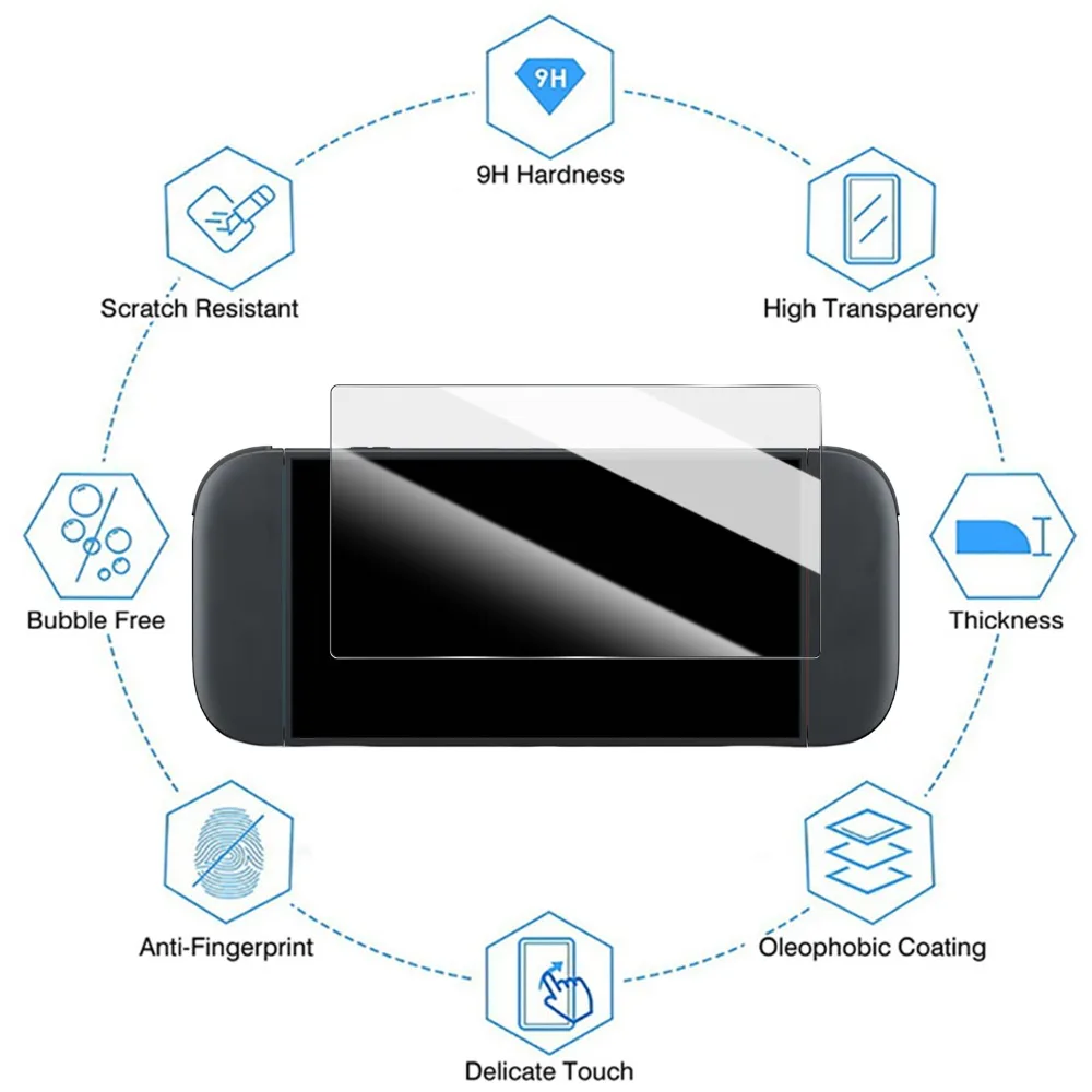 1-3 Pack for Nintendo Switch 2 Easy Installation Tempered Glass Screen Protector Game Console Protectors HD Anti-Scratch Films