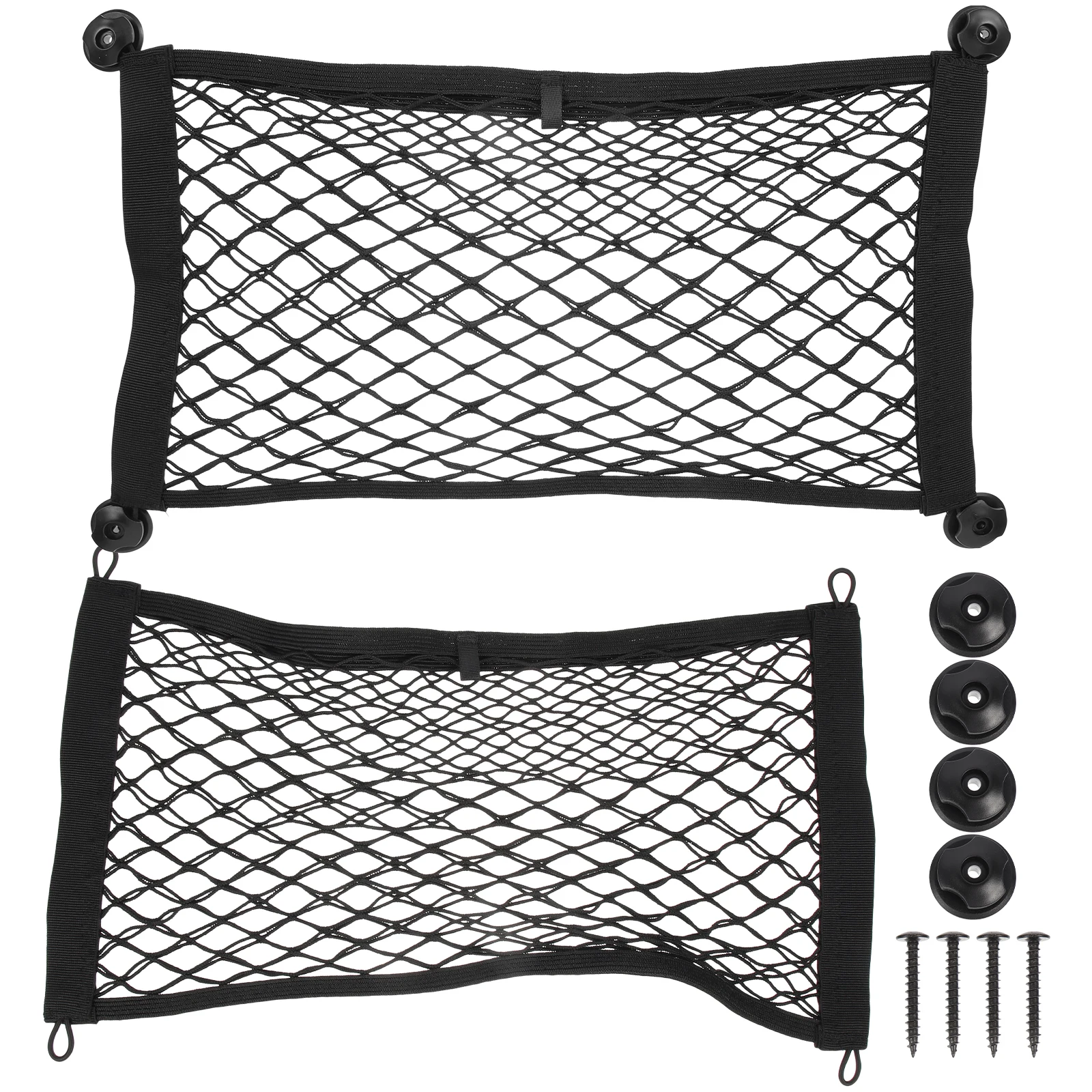 

2pcs Car Storage Net Trunk Organizer 177x98mm Polyester Elastic Cargo Net for SUV Boot Automotive Pouch Small Nets Car Trunk