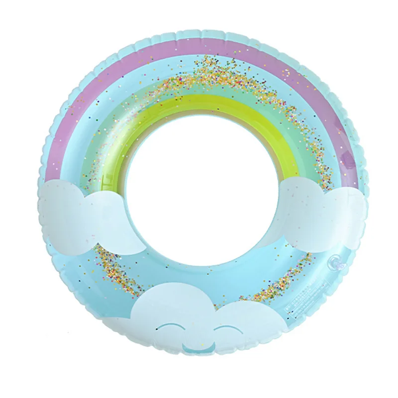 Verdikte Kids Denemarken Retro Gestreepte Zwemring Olijf Opblaasbare Baby Arm Float Hartvormige Drijvende Ring