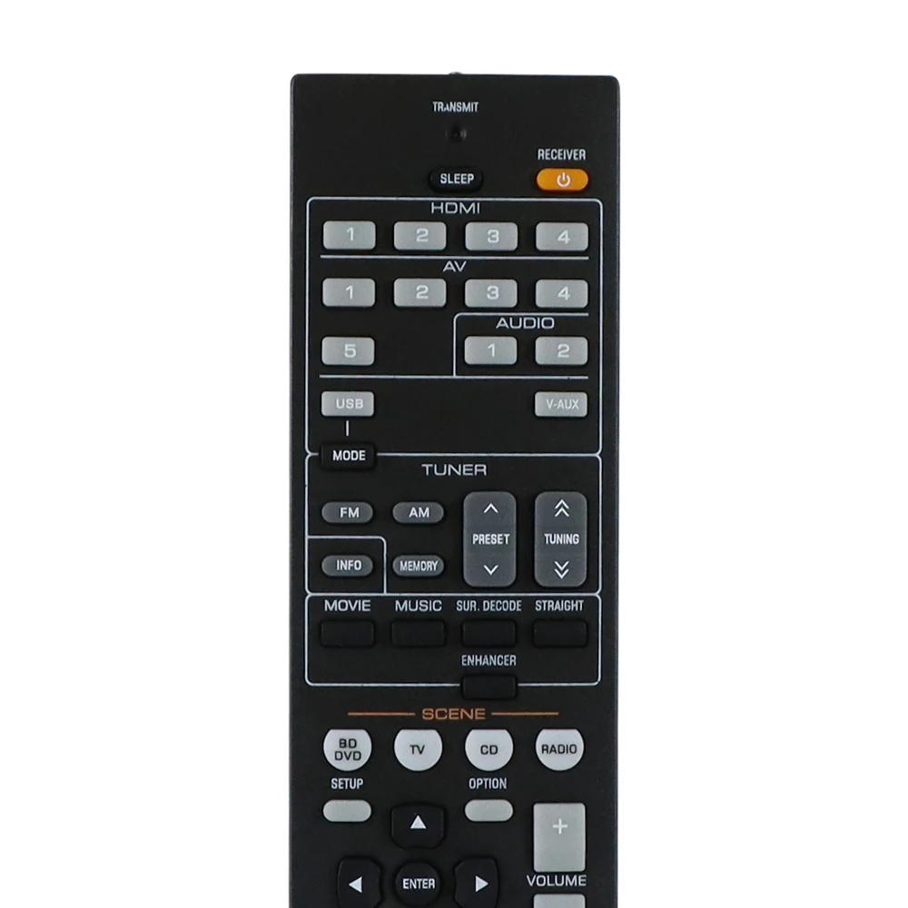 Replace Remote Control for Yamaha AV Receiver RAV463 ZA11350 RX-V373 RX-V375 RX-V375BL HTR-3065 HTR-3066