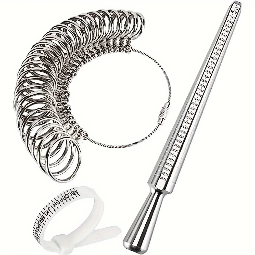 

Professional Ring Sizer Measuring Gauge Mandrel Stick Finger Tool For Jewelry Making UK/US Size For DIY Tools Set
