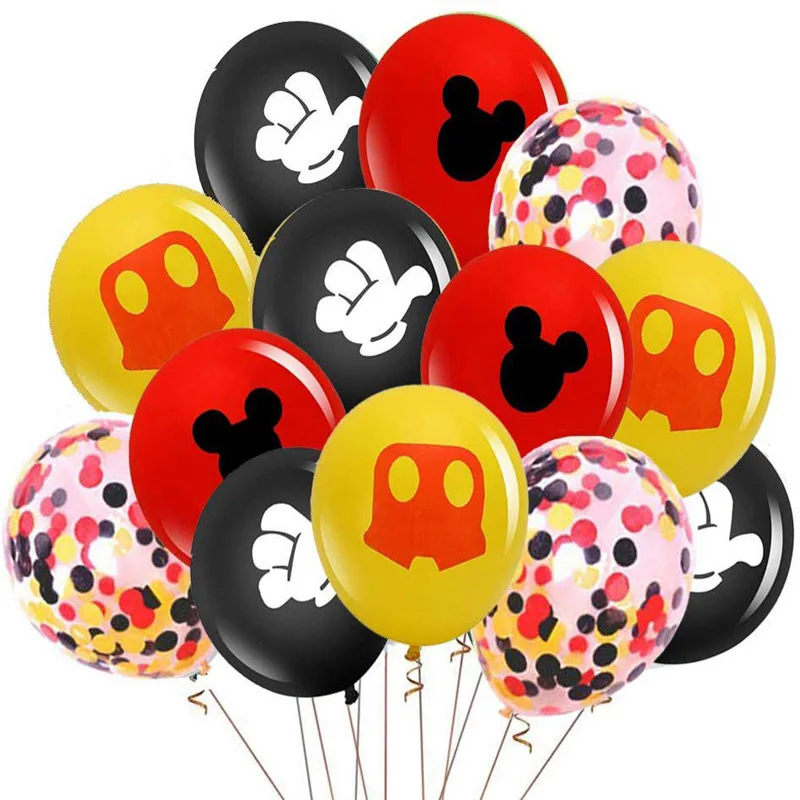 Mickey Mouse Birthday Party Decorations Tableware Set Plates Cups Bag Straws Card Balloon DIYSticker Backdrop Party Supplies