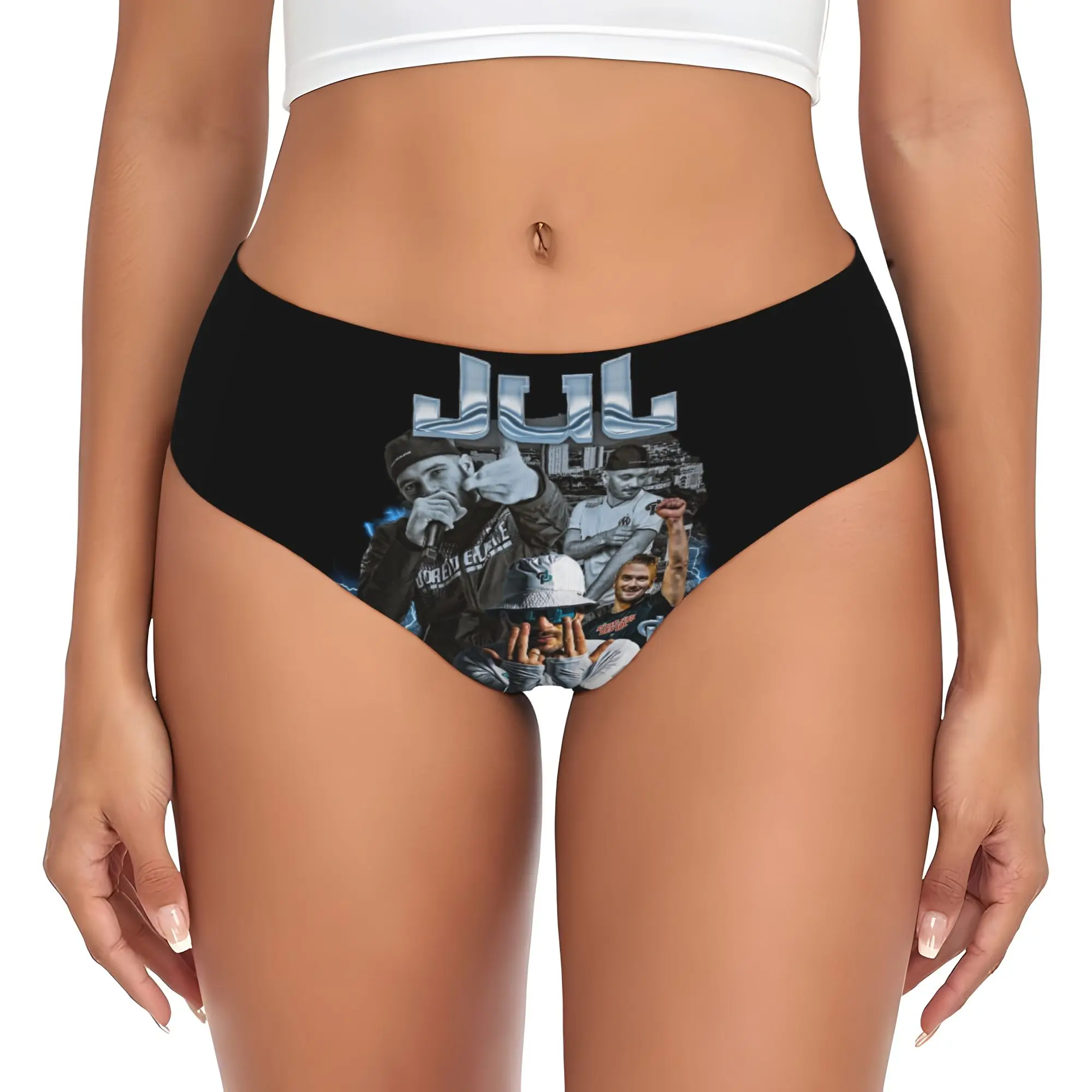 Custom Womens J-Juls Hip Hop Gesture Panties Comfort French Singer Briefs Underwear view 2