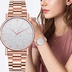 Black Women Watch Top Brand Luxury  Starry Sky Lady Stainless Steel Band Analog Quartz Wrist Watch for Dropship