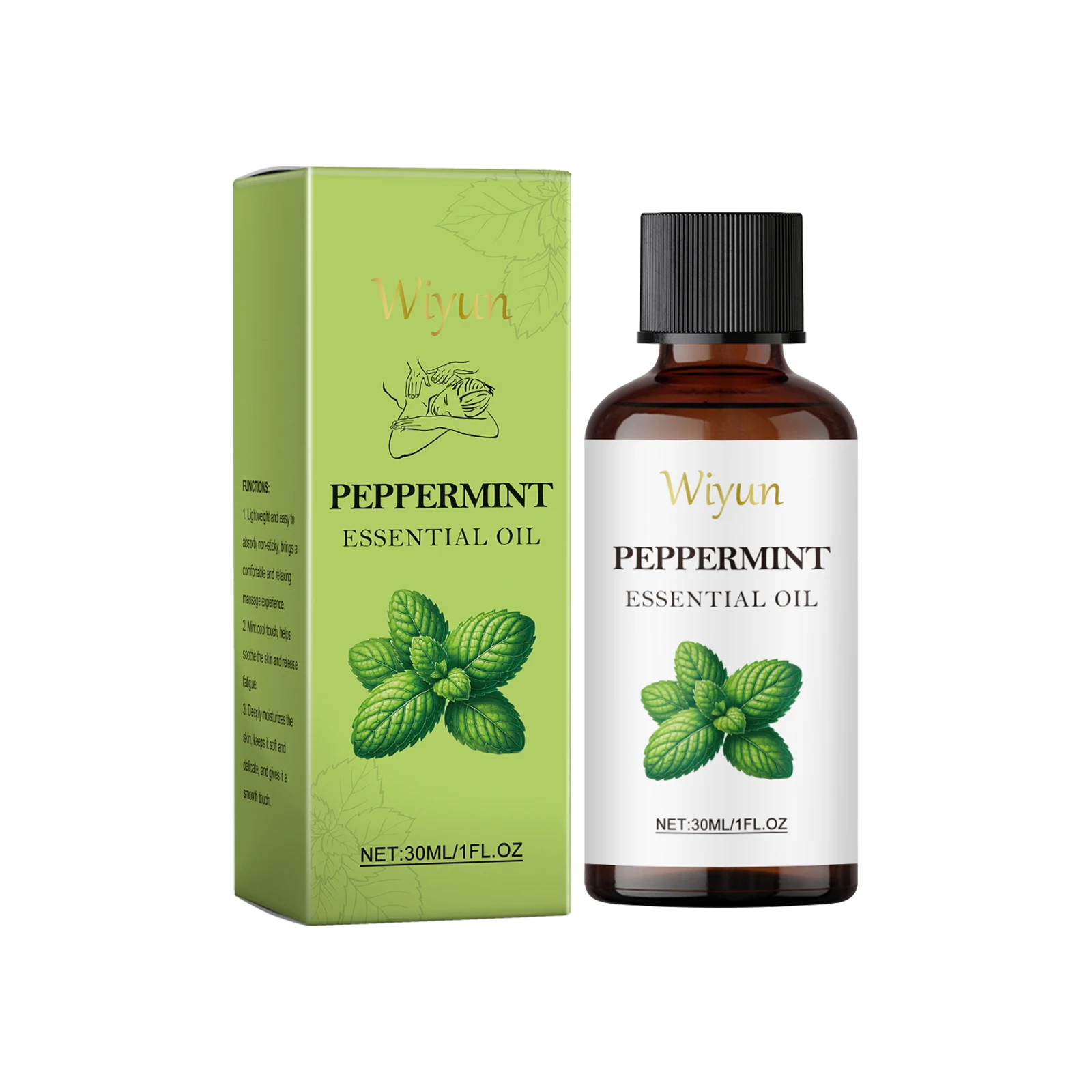 

Peppermint Essential Oil by– Natural Cooling Relief for Headaches, Muscle Pain & Focus – Undiluted, 1 Fluid Ounce