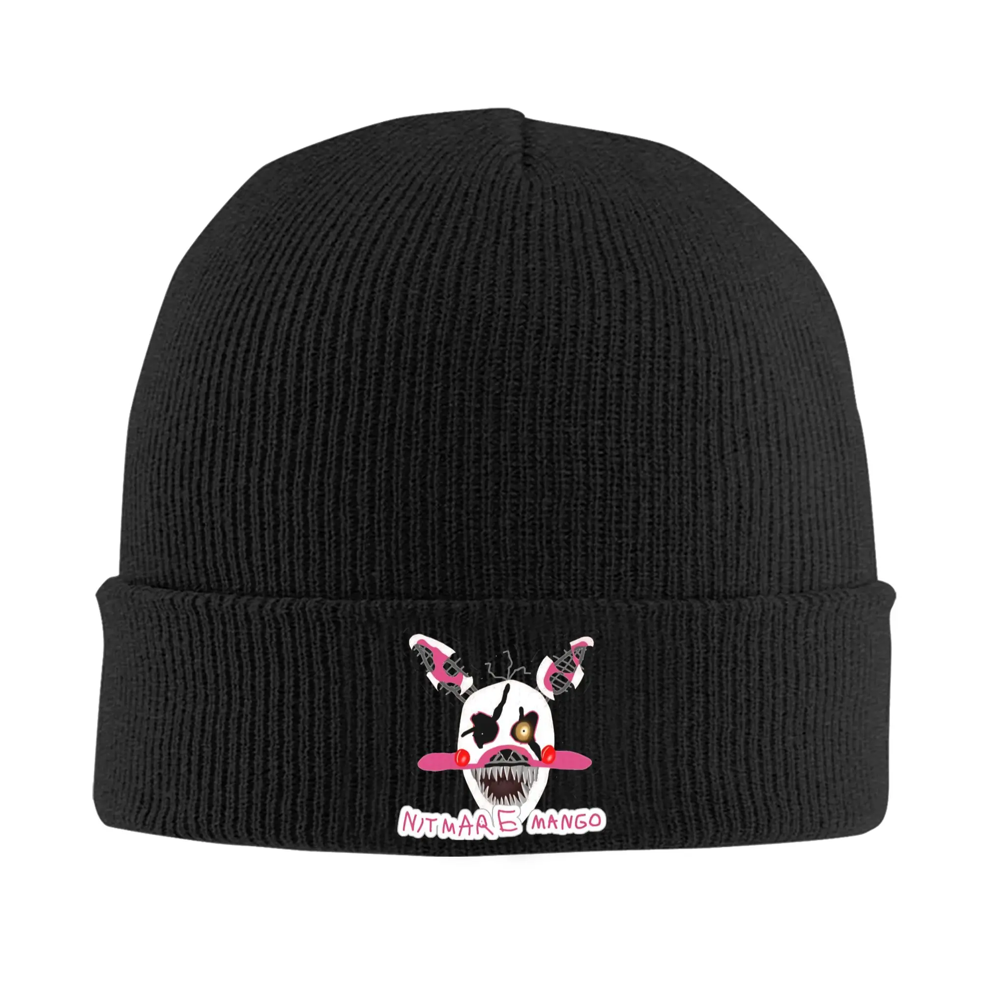 Men Women Knit Cuff Beanie The Mangle FNAF Merch Winter Skullies Knitted Caps  Bonnet Knit Hat