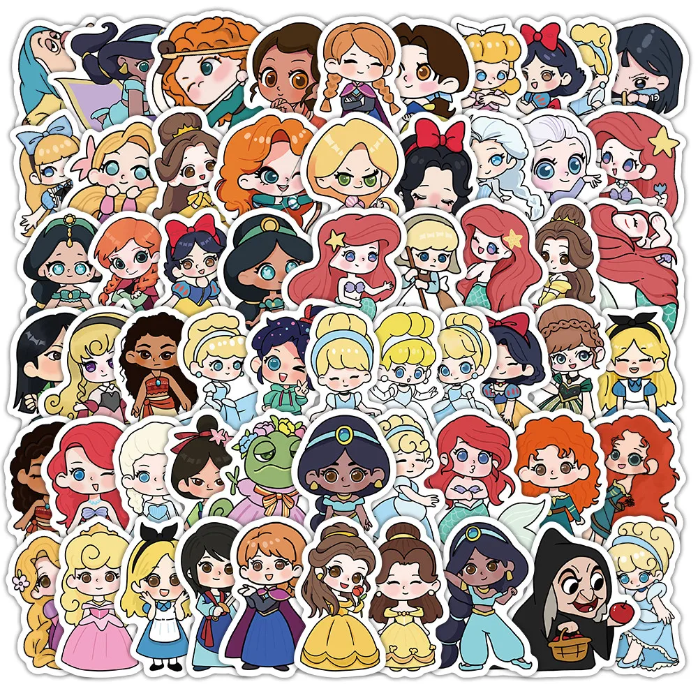 

103Pcs Disney Princess Foldable Sticker Set - Magical Fairy Tale Decor for Journal, Scrapbook & Gift Wrapping