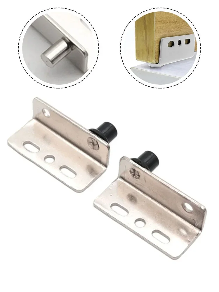 2pcs Hinges Heavy Duty Concealed Shaft Door Hinges Pivot Door Hinges Silver Bushing Cabinets Wardrobe Furniture Hardware