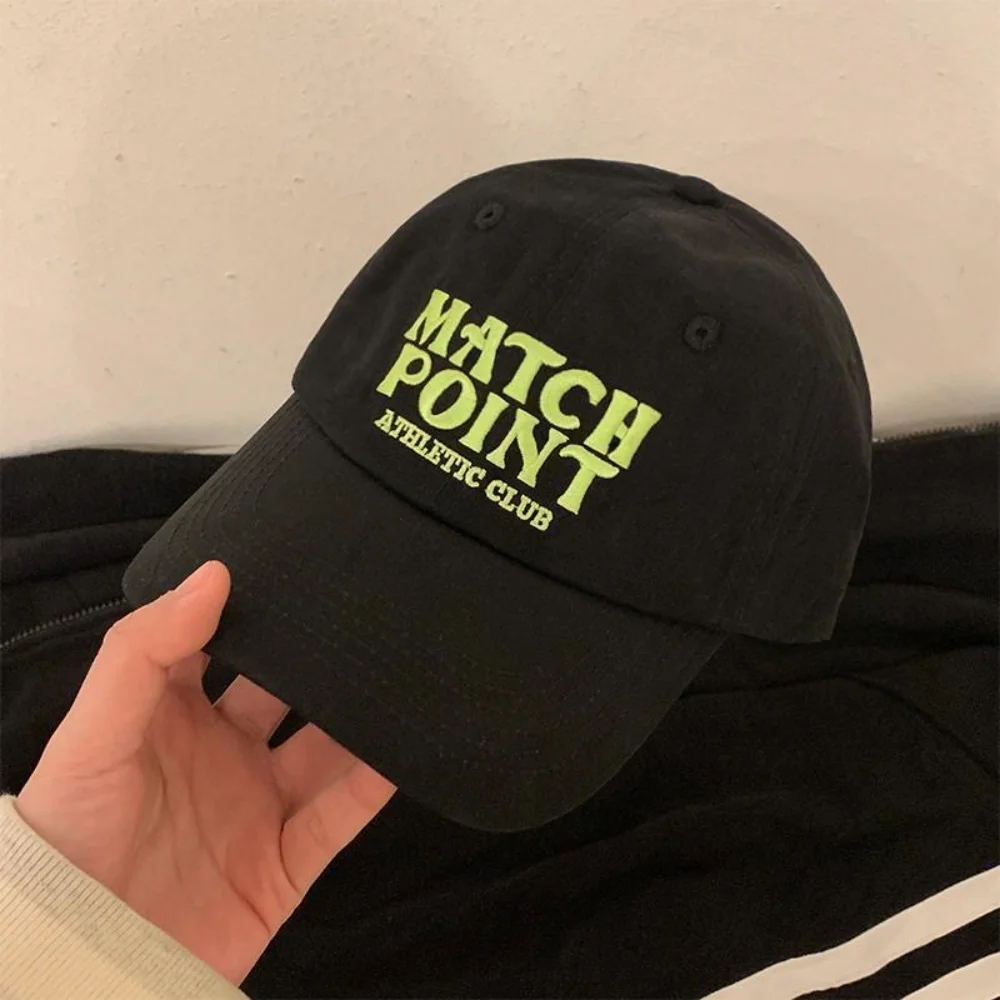 2026 Vintage Letter Embroidery Baseball Cap woman Soft top peaked Cap Match Casual Sun Hat Unisex Summer Sports Sun Hat