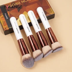 MAANGE 4Pcs Makeup Brushes with Case Foundation Concealer Powder Makeup Brush Soft Fluffy Bristles Big Cosmetic Brushes Set