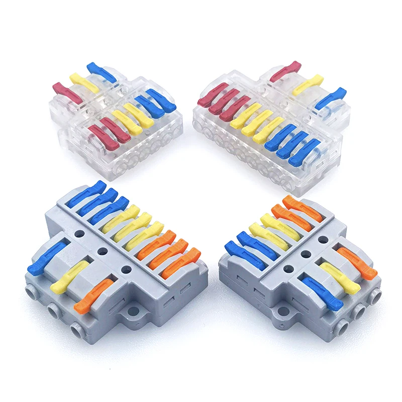 Wire Connector 2 Input 3 Input 4/6/9 Output Universal Quick Terminal Block 0.08-4mm Cable Screw Fixed Line Distributor