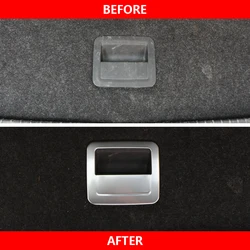 Stainless Steel Car Trunk Cargo Spare Tire Cover Handle Frame Trims for Volkswagen T Roc Vw T-roc 2018 2019 2020 2021 2022 2023