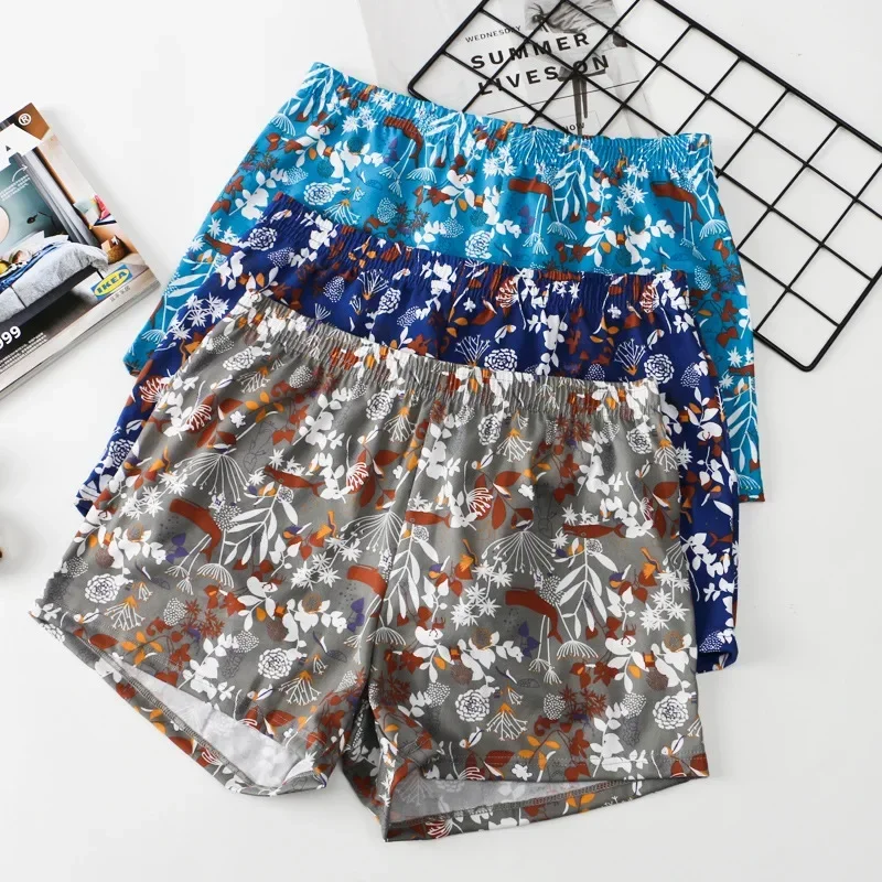 Printed Mens Fashion Aro Pants Student Cotton Breathable Boxer Shorts Loose Homewear Sleeping Pajama Youth Runing Sports Trunks