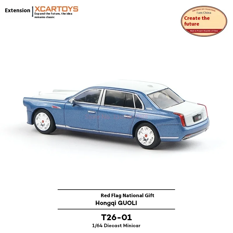 Xcartoys 1/64 Hongqi Guoll Auto Legering Speelgoed Motorvoertuig Diecast Metaal Model Kinderen Kerstcadeau Speelgoed Voor Jongens