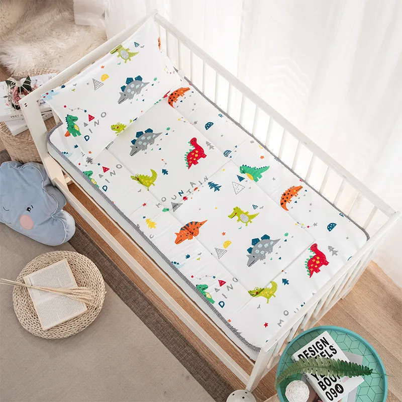 CPull-matelas en coton doux pour bébé, drap-housse pour nouveau-né, literie de sieste universelle, imprimé polymères