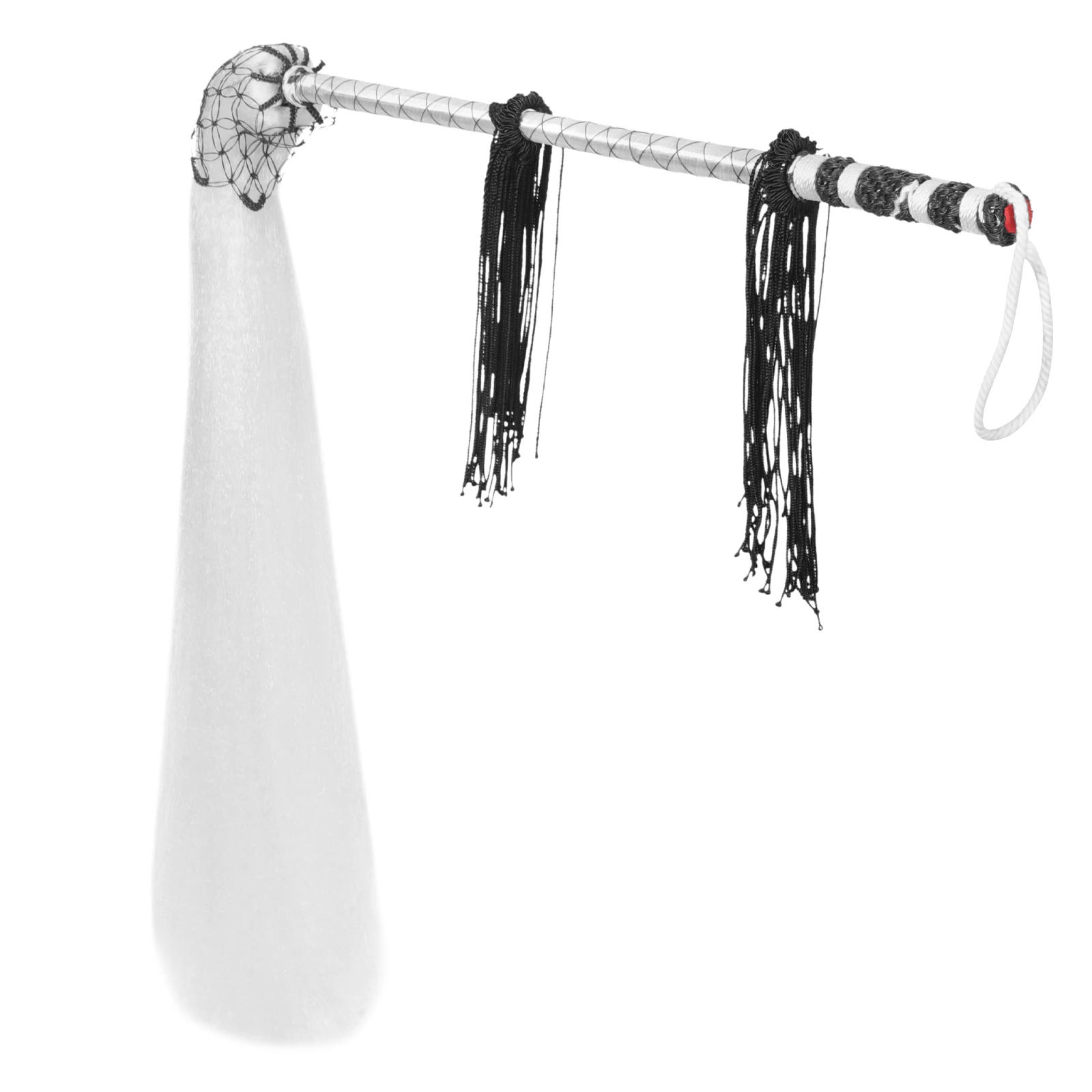 

Tai Chi Whisk Home Decor Black TasselRodHorsetail Lightweight Handheld Martial Duster Ornament Taoism Gift