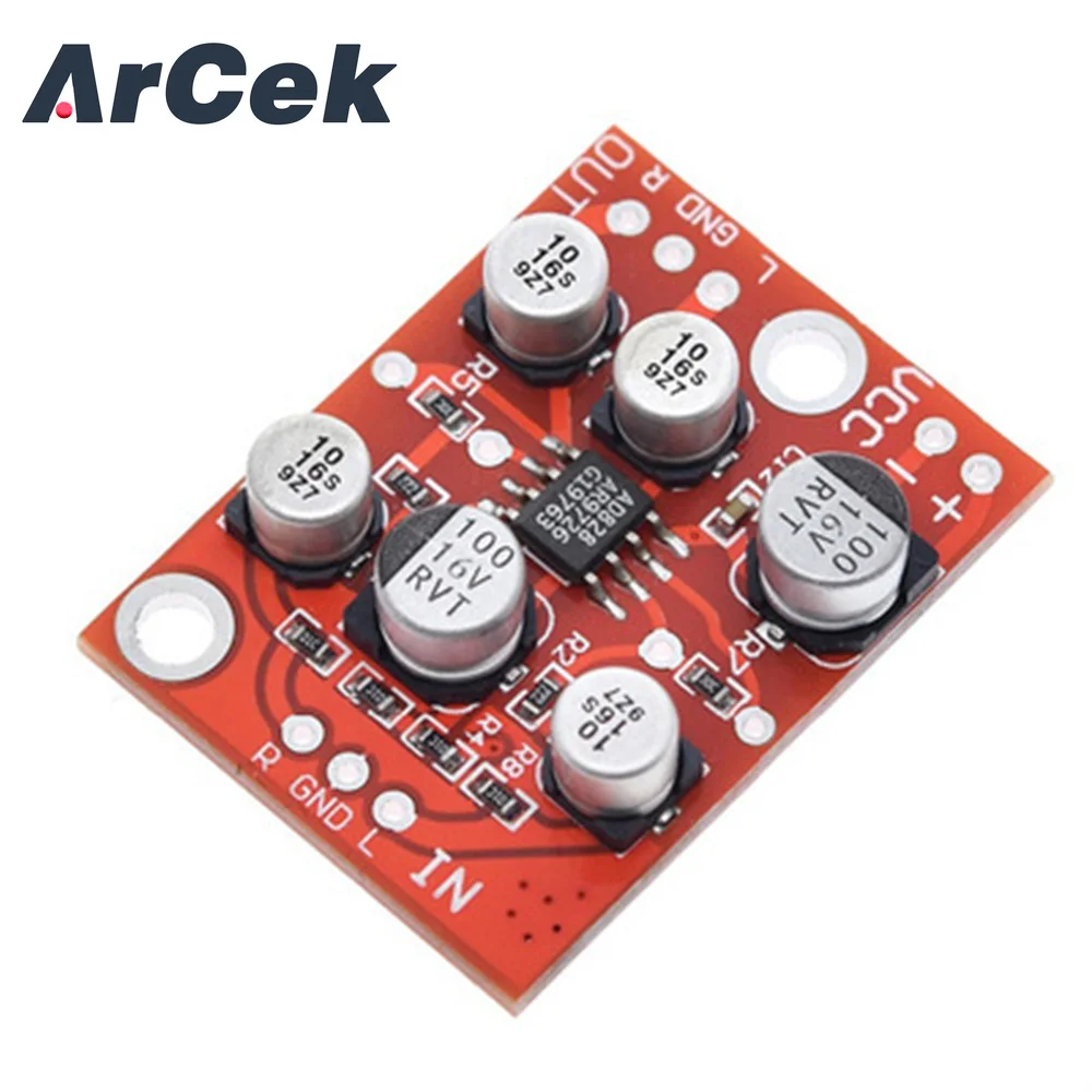 DC 5V-15V 12V AD828 Stereo Preamp Power Amplifier Board Preamplifier Module
