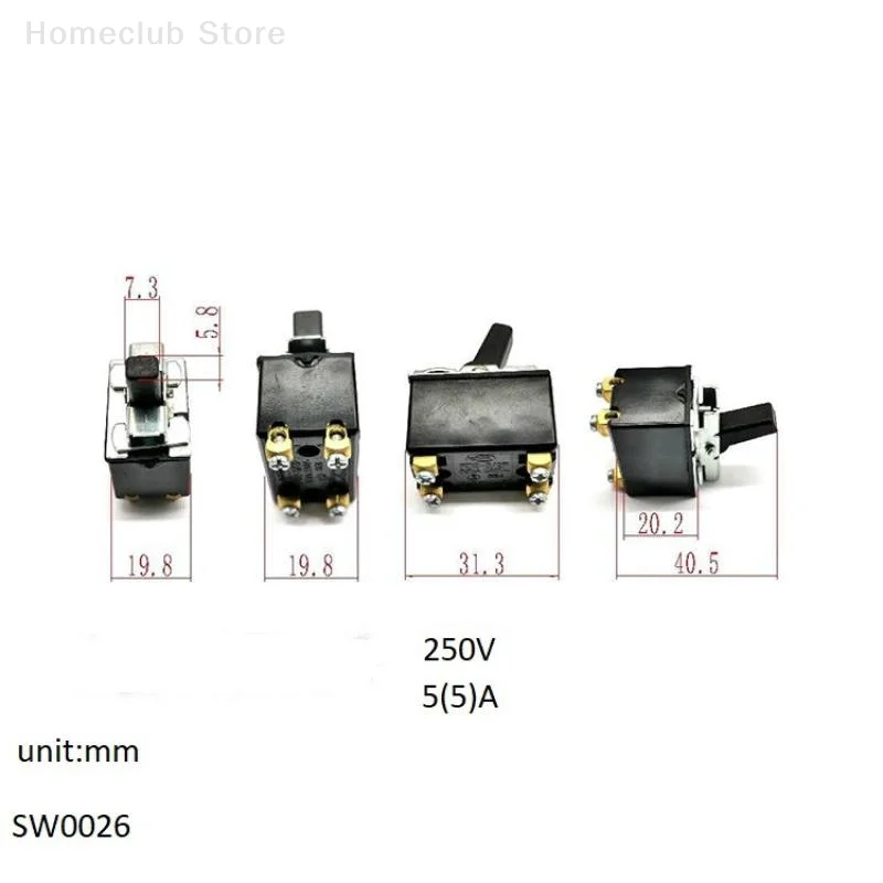 

1Pc Angle Grinder Switch Cutting Machine Switch AC250V 5A SW0026 Trigger Switch IP20 Electric Tool Accessories