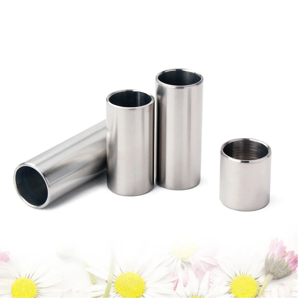 

4pcs Chromed Steel Slide Large Size for Acoustic Electric Guitars Blues Guitar Slider Finger Tube Musical Instrument Accessory