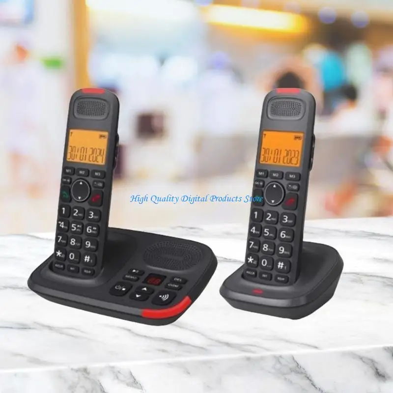 U2Je dect โทรศัพท์ไร้สายสามารถขยายได้ด้วยโทรศัพท์ 2 เครื่องโทรศัพท์สำหรับการสื่อสารที่หลากหลายและการติดตั้งง่าย