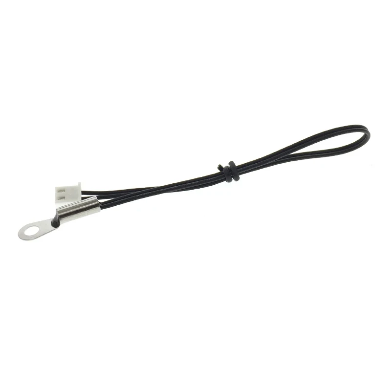 1PCS 10K B3950 Cylindrical 5X25 NTC Thermistor Line Ear M4 Epoxy Droplet Head Temperature Sensor 20cm Long XH2.54-2P Plug Terned