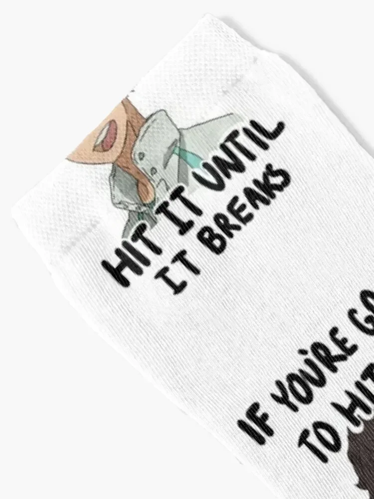 If you're going to hit it, hit it until it breaks Socks floral cartoon Heating sock Ladies Socks Men's