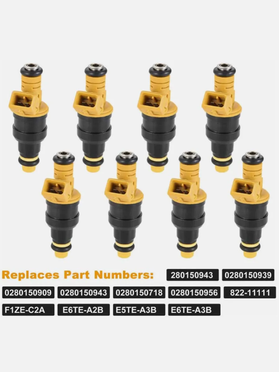 8pcs High quality Fuel Injectors For Ford F150 F250 F350 4.6L 5.0L 5.4L 5.8L 0280150718 0280150943 822-11111 F1ZE-A2B E5TE-A3B