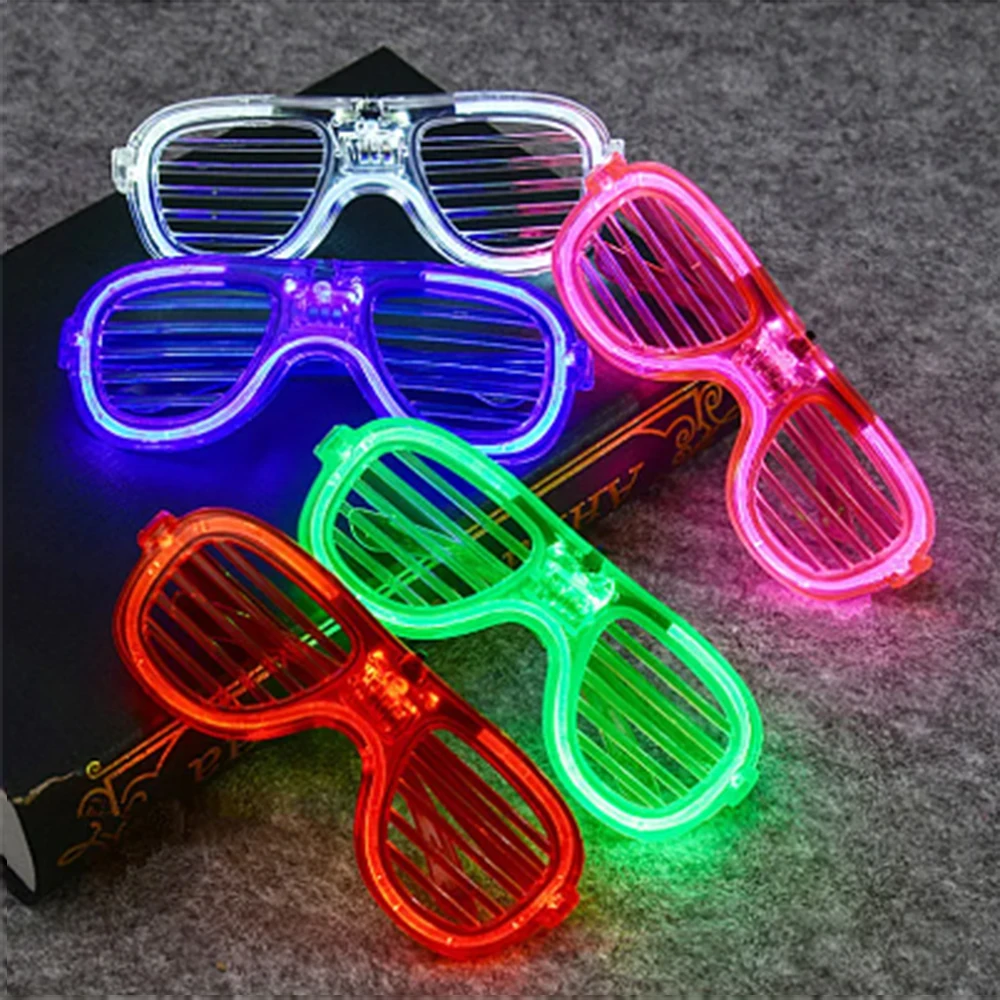 Led Blinds Light Up Glasses Neon Flash Sunglasses Party Decoration Costumes Concert Bar Led Props Come In A Variety Of Colors