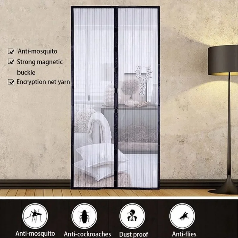 Hot Summer Magnetic Mosquito Net Door Anti Mosquito Insect Fly Bug Curtains Automatic Closing Door for Kitchen Door Mosquito Net