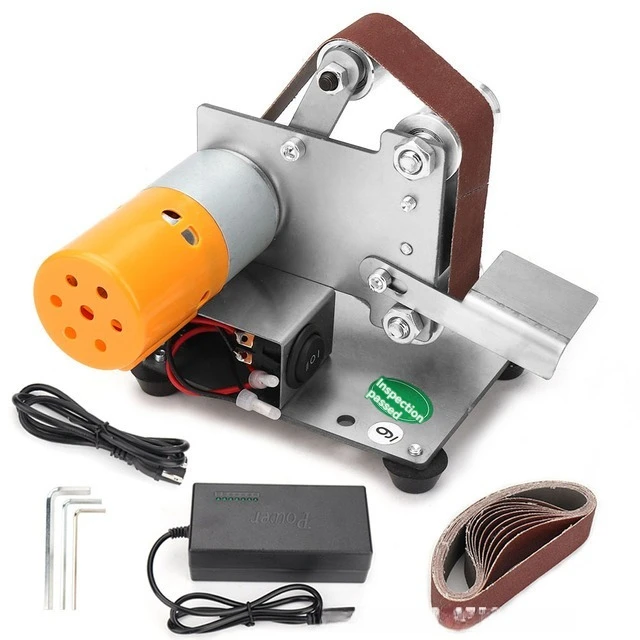 Multifunctional Vertical Mini Electric Grinding Machine Integrated Belt Sander Polisher For Wood Sanding Metal Polishing