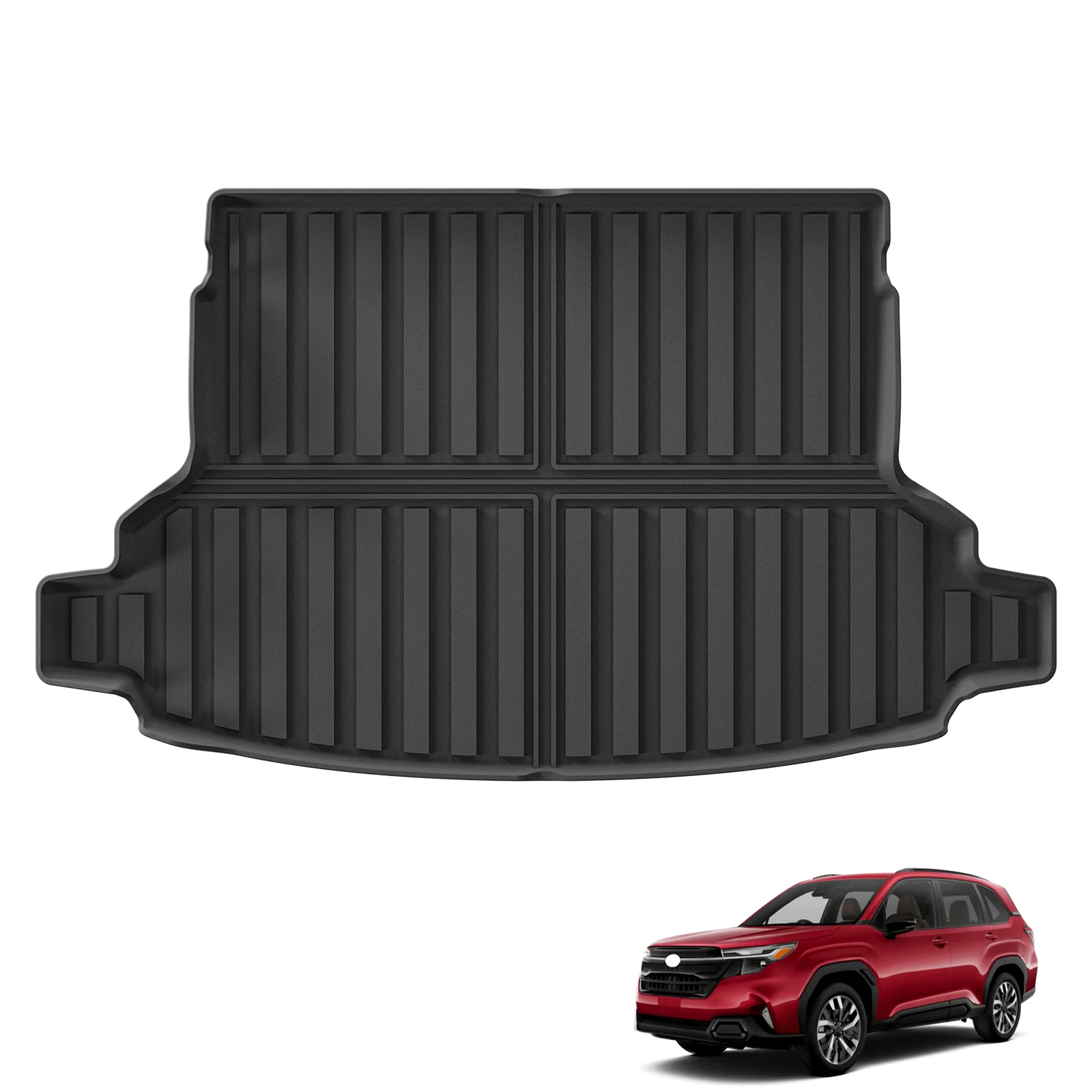 LUCKEASY RHD for Subaru Forester 2025 TPE 3D Car Floor Mats Cargo Liner Trunk Pad All-Weather Accessories Black