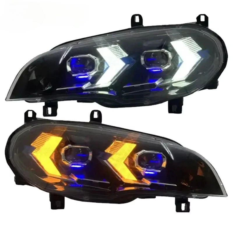 For X5 E70 LED Headlight Projector Lens 2007-2013 X5M DRL Signal Animation Car Parts Car Headlights