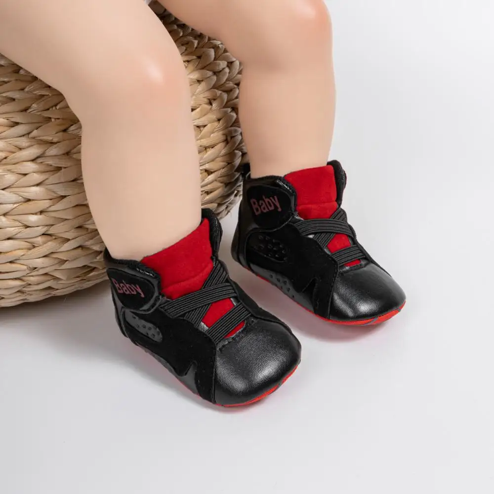 New Four Seasons Versatile Baby Boys Girls Colorful Sneakers High-Top Newborn Baby Walking Shoes Non-Slip Protection Casual Shoe