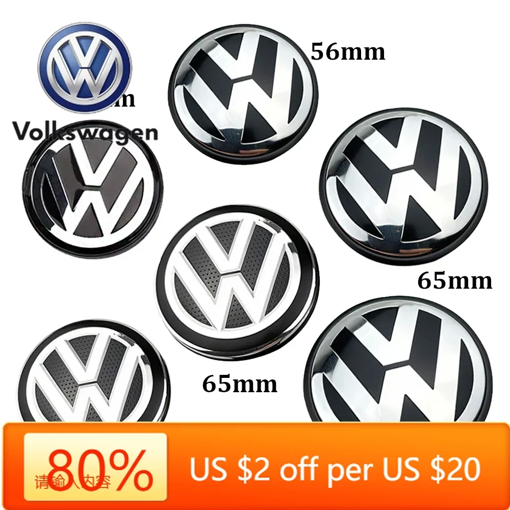 

Горячие эмблемы, 4 шт., колпаки центральной ступицы колеса Volkswagen 56 мм, 65 мм, 70 мм, колпаки для VW Golf 4 5 6 7 Polo Passat B5 B6 B7 Touran CC