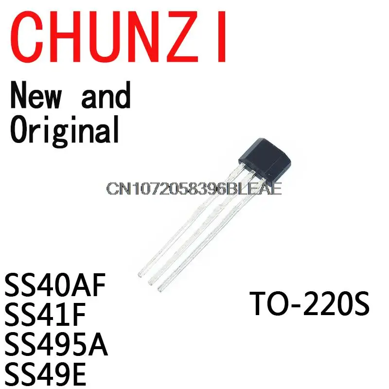 10PCS Hall Sensor 40AF 41F 495A 49E Ehigh Sensitivity SS40AF SS41F SS495A SS49E