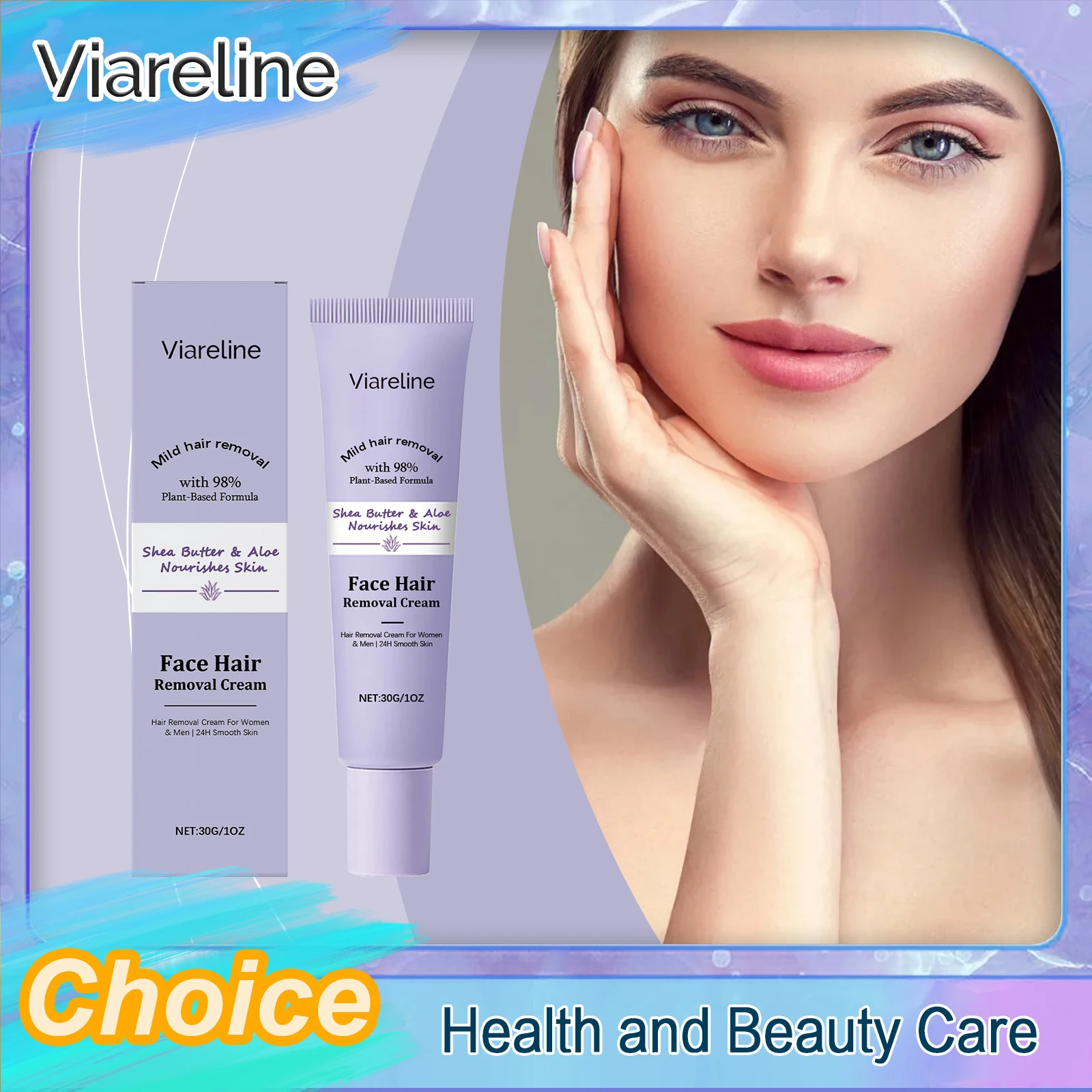 Facial Hair Removal Cream Inhibits Hair Growth Cares For Smooth Skin Moisturizes Relieves Discomfort And Shrinks Pores Cleaning