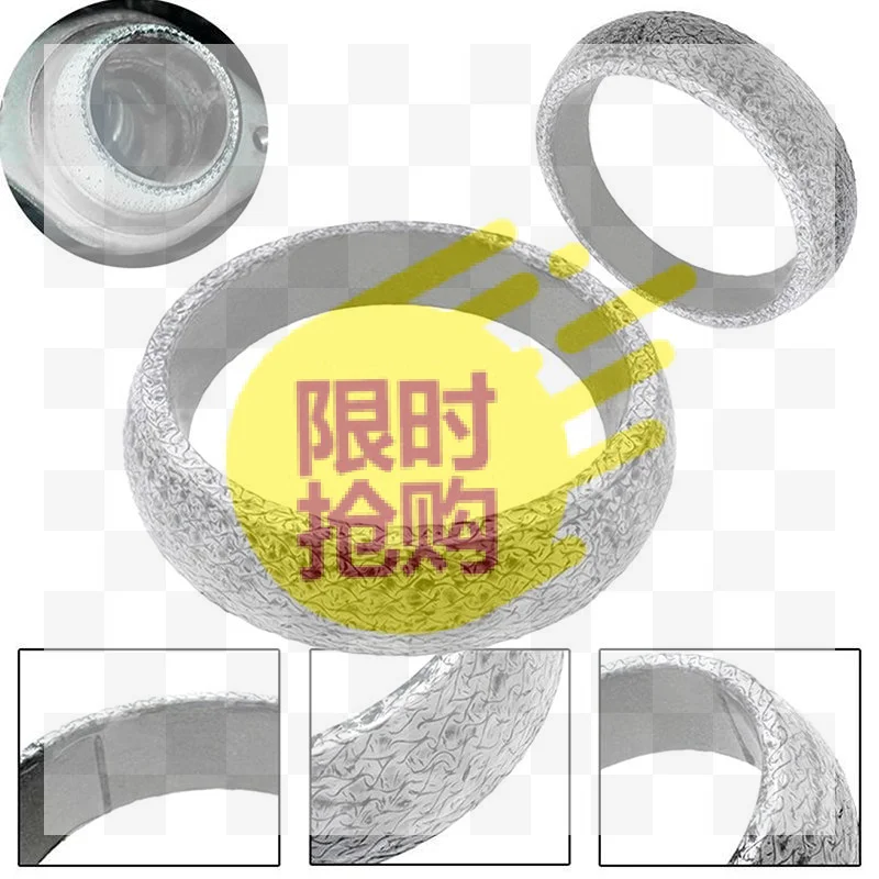Universal High‑Temperature Exhaust Donut Gasket Ring‑Shape Exhaust Pipe Flange Seal Gasket Exhaust Flange Muffler Replacement