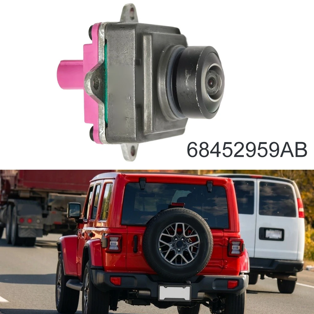 1Pcs Car Rearview Camera For Jeep 2018-2024 Reverse Back Up Lens 68452959AB Black ABS Vehicle Safety Parts