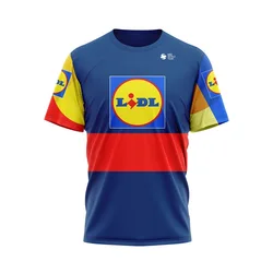 Men's LIDL 2024 Cycling Jersey T-shirt Outdoor Sports Competition Clothing 3D POLO Shirt New Summer Women Short Sleeve Tees Tops