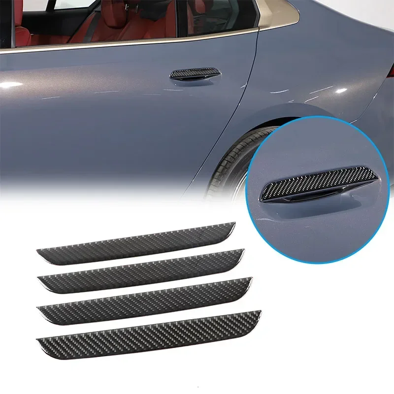 

4Pcs Soft Carbon Fiber For BMW X1 5 Series I5 U11 G60 2023+ Car Door Handle Cover Decorative Sticker Exterior Accessories