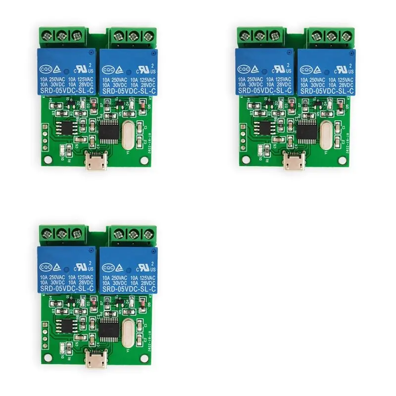 Exquisite-3X LCUS-2 Type 2 Way USB Relay Module USB Intelligent Control Switch Computer Serial Port USB Control Relay
