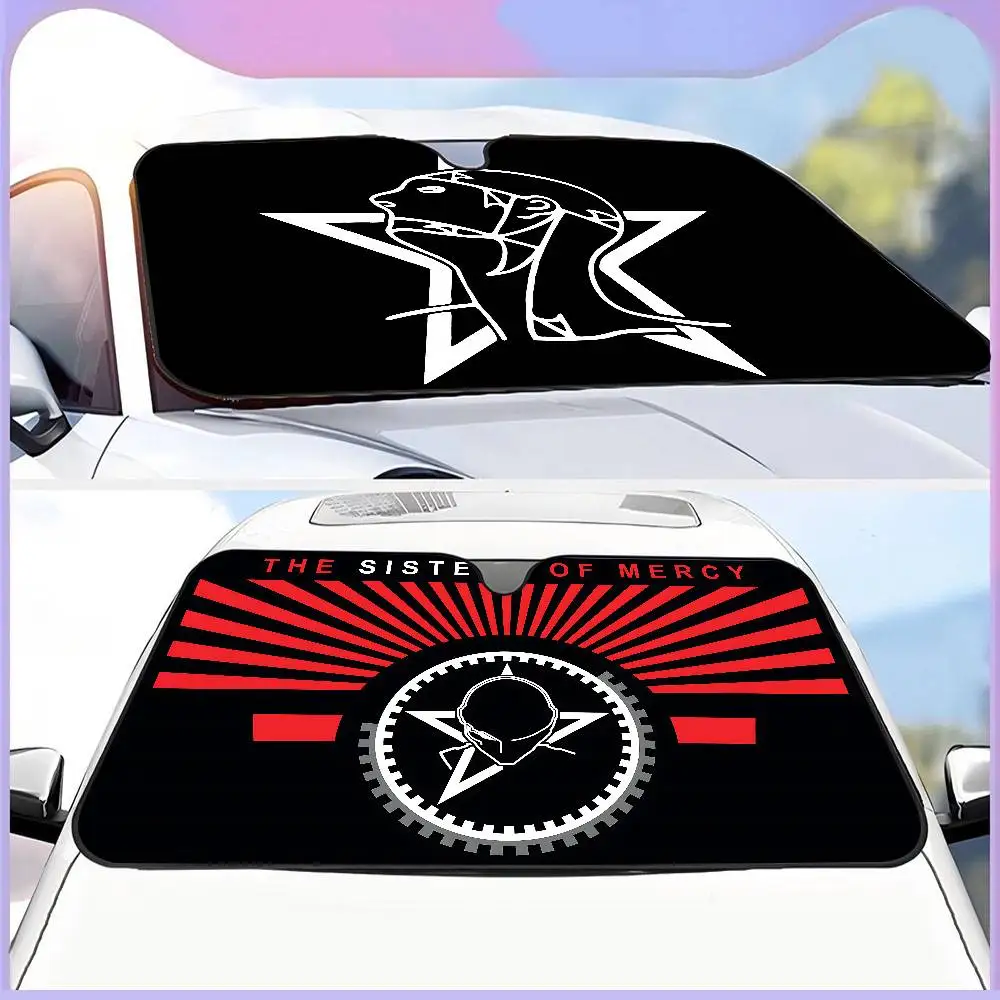 The Sisters Of Mercy Band Car Window Sun Shade Windshield Anti-UV Protection Front Rear Windshield Block Cover Visor