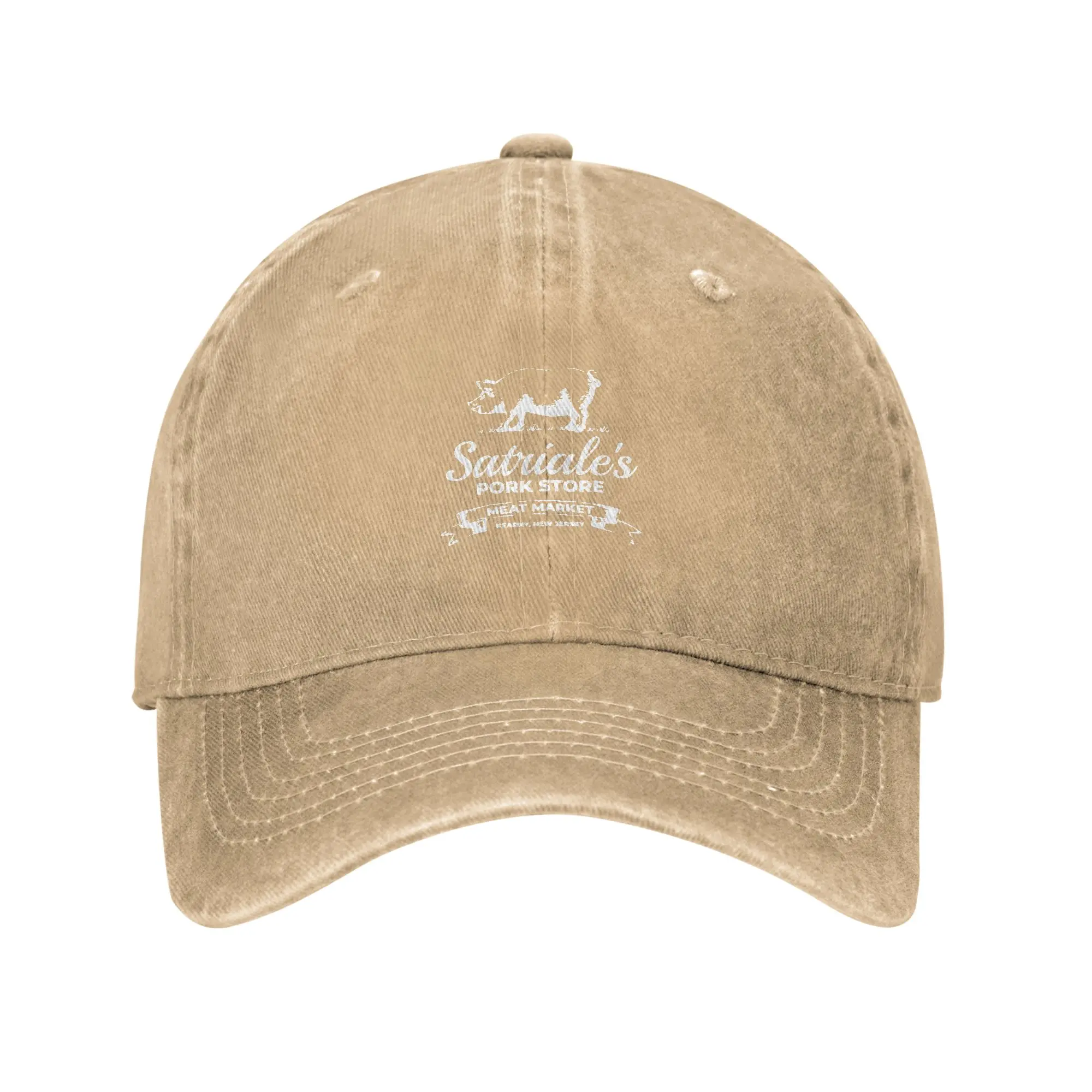 Fashion Satriale s Pork Store Kearny New Jersey baseball cap  Versatile Denim Hat Hat Women's