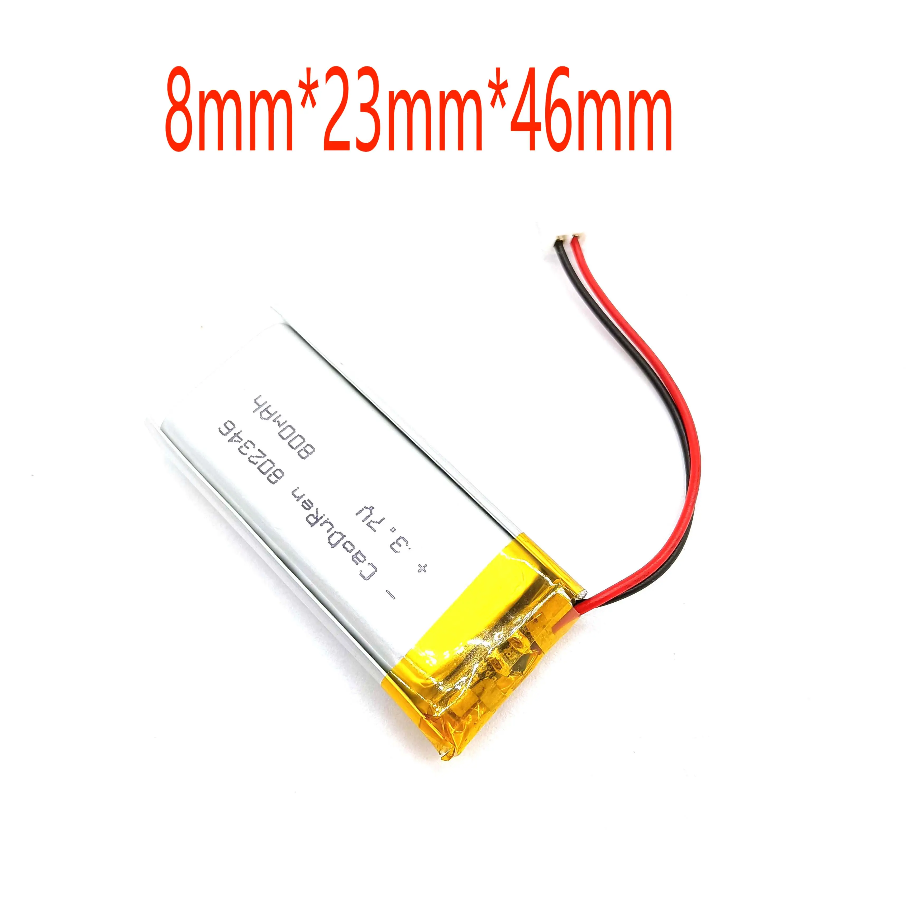 2/5/10/20 Pcs 3.7V 800mAh 802346 Lithium Polymer Ion Battery 2.0mm JST Connector