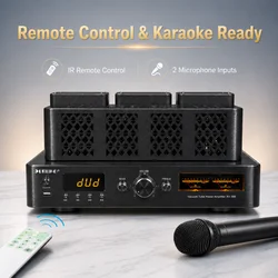 200W+200W High Power Fever Hifi Tube Amplifier Pre-stage Auido Speaker Amplifier Home Theater Bluetooth 5.0 Support 4/8Ω Speaker