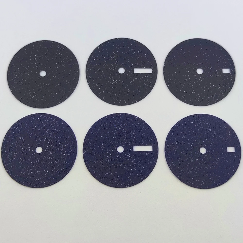 28.5mm Starry Blue-Green Malachite Sandstone Watch Dial for NH35 NH36 Movement CNC Cut Sparkling Dial