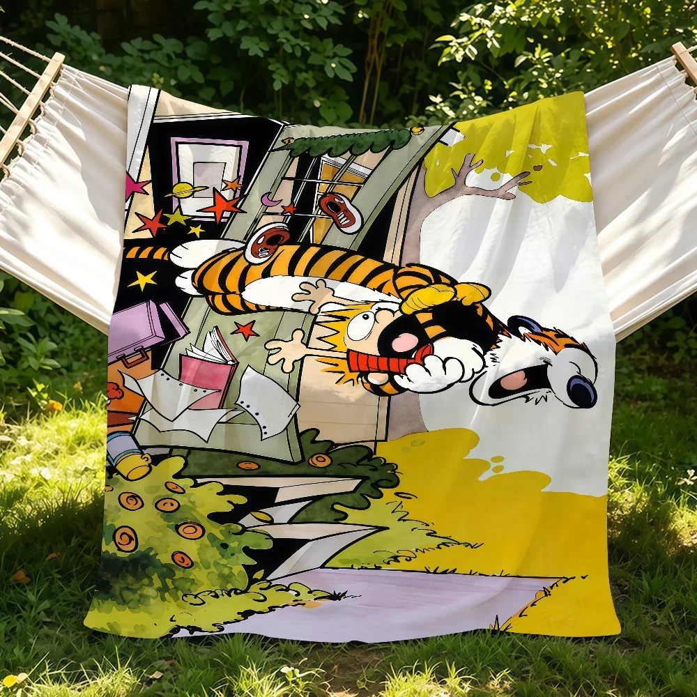 Fairy Tale Books C-Calvin And H-Hobbes Blanket Suitable For Sofas Beds Offices Cars Outdoor Travel Ideal Gift For Friends Family