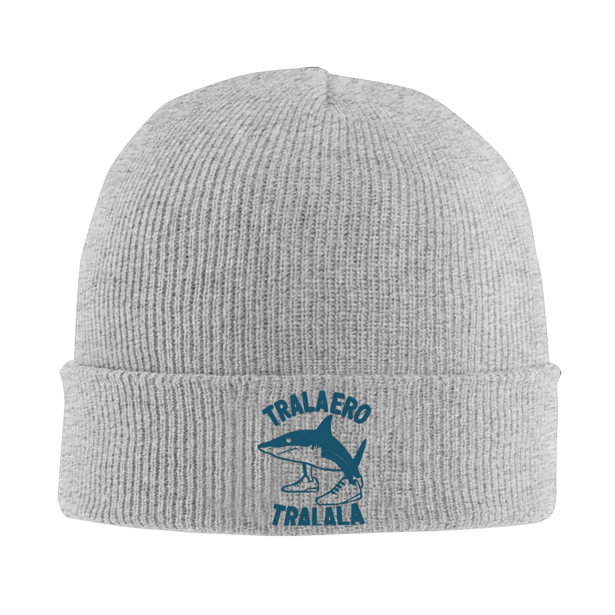 Shark In shoes Brain Rot  Tralaero Tralala  Hats Autumn Winter Beanies New Italian Brainrot  Caps Unisex Acrylic Skullcap,