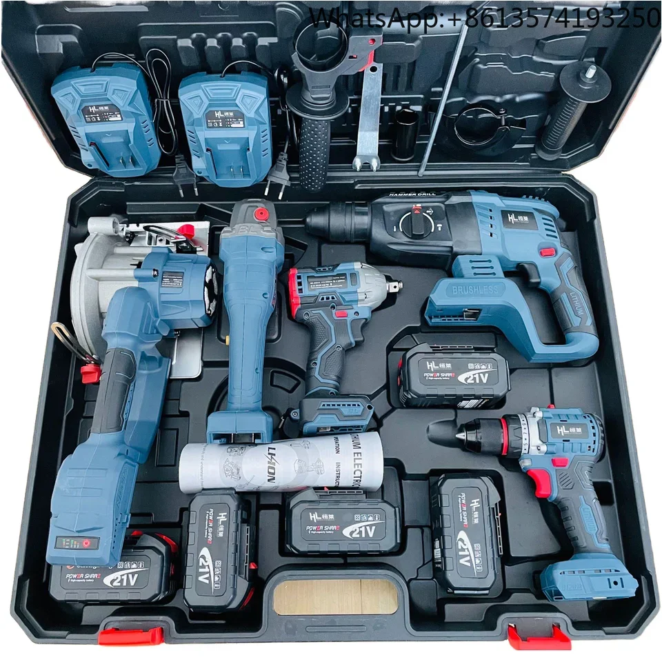Kit de Furadeiras Sem Fio 20V, Conjunto de Ferramentas Elétricas para DIY
