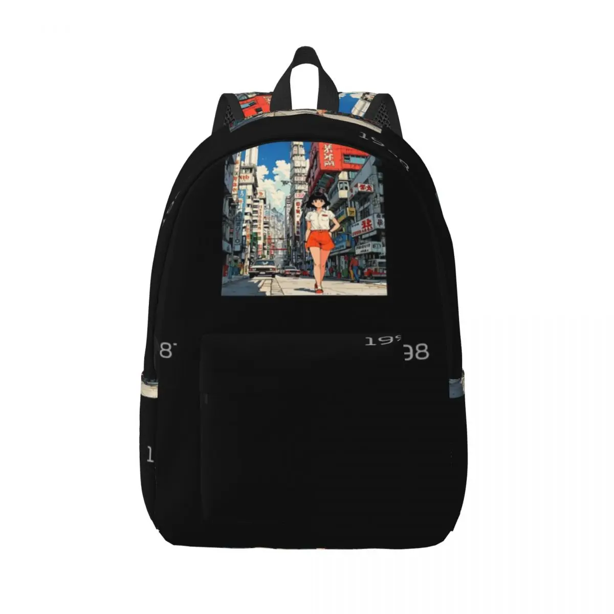 

Бангкок Аниме Ретро 80-х Простой и стильный рюкзак Холщовый рюкзак Рюкзаки для женщин